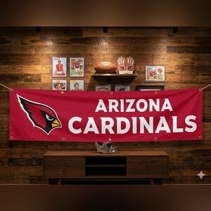 Arizona Cardinals Red Nylon Banner - Official Team Design